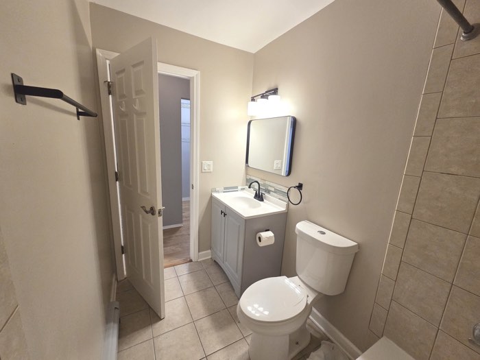 Bathroom — new vanity and lighting