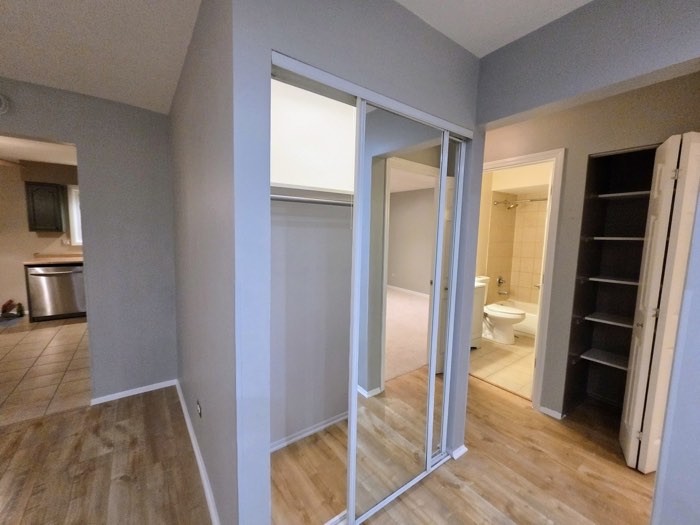 Hallway and linen storage
