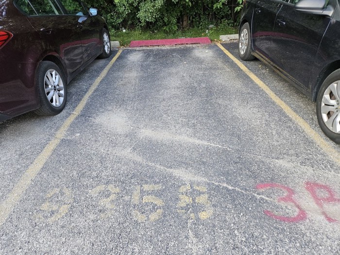Assigned parking space 3B